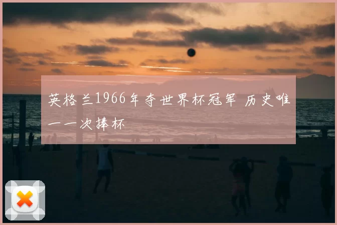 英格兰1966年夺世界杯冠军 历史唯一一次捧杯